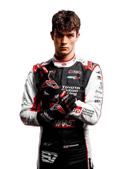 TGR Haas F1 2026 Race Suit Oliver Bearman #87 - Detail Shot with Custom Name Option