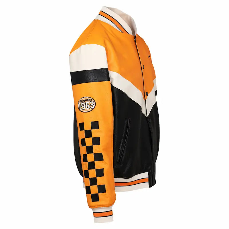 McLaren team faux leather jacket for motorsport and Formula 1 fans