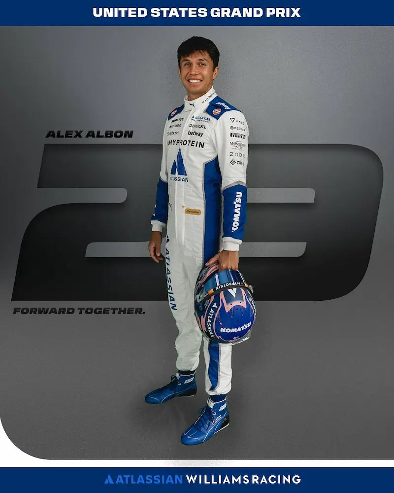 Alex Albon 2025 F1 Replica Racing Suit – Front View