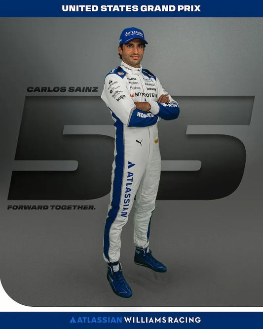 Carlos Sainz 2025 F1 Replica Racing Suit – Front View
