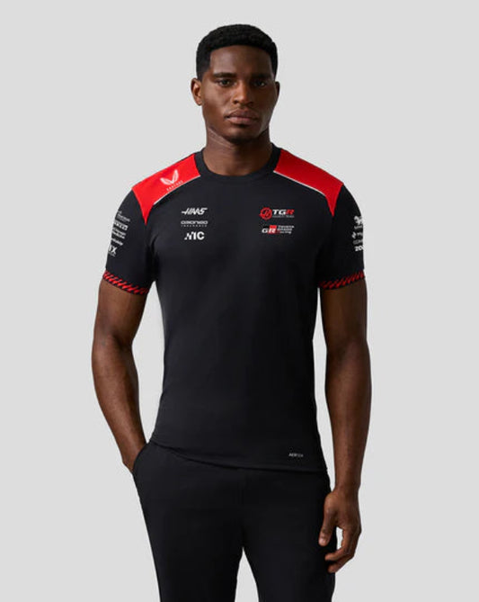 Haas F1 Team 2026 T-Shirt Replica - Front View with Official Team Branding