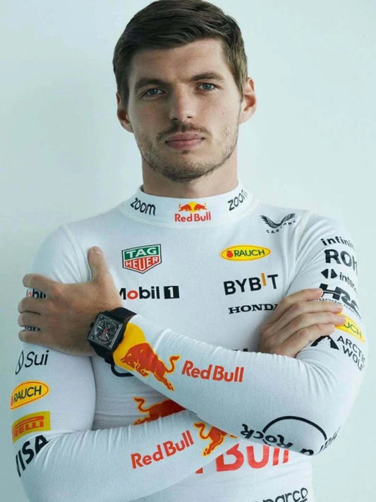 Front view of Max Verstappen 2025 Red Bull Racing compression undersuit shirt replica.