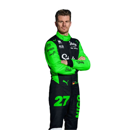 Nico Hulkenberg 2025 Kick Sauber F1 Race Suit Replica | Free Custom Name & Flag