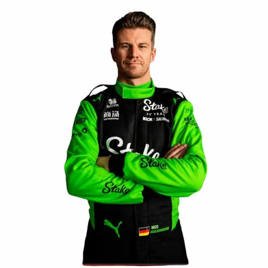 2025 Nico Hülkenberg Kick Sauber Stake F1 Team Racing Suit Replica | AT Racing Gear - AT Racing Gear