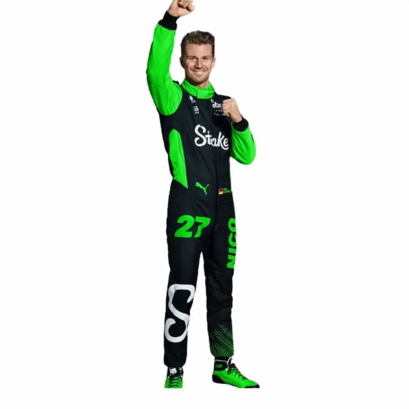 2025 Nico Hülkenberg Kick Sauber Stake F1 Team Racing Suit Replica | AT Racing Gear - AT Racing Gear