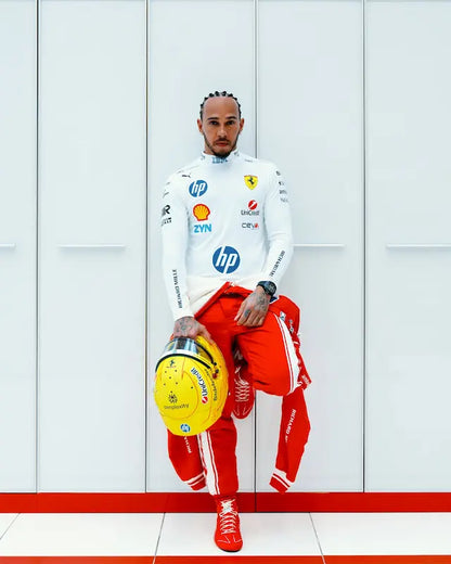 Front view of Lewis Hamilton compression shirt with full sublimation print design.