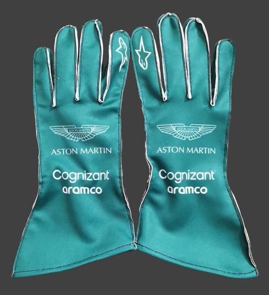 Aston Martin Aramco F1 Racing Gloves 2025 – Official Team Replica Gear