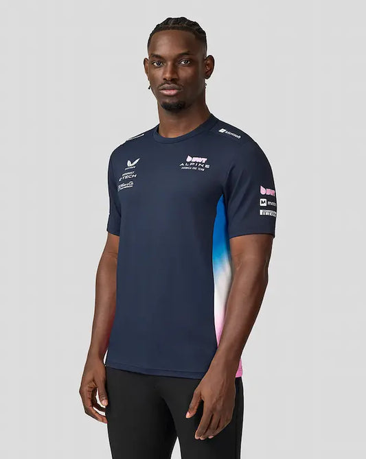 BWT Alpine F1 Team Men’s Set Up T-Shirt 2025 – Official Navy Formula One Teamwear