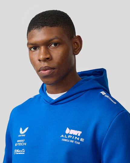 Close-up of the premium ribbed cuff, hem, and quality stitching on the hoodie