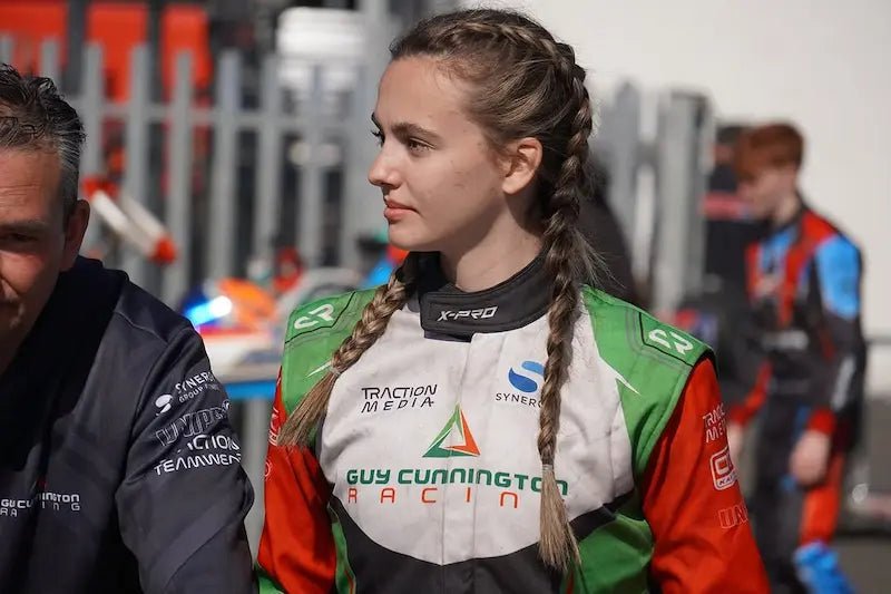 Caitlin Seabrook Racing Karting Suit – Guy Cunnington Racing Team Replica | AT Racing Gear - AT Racing Gear