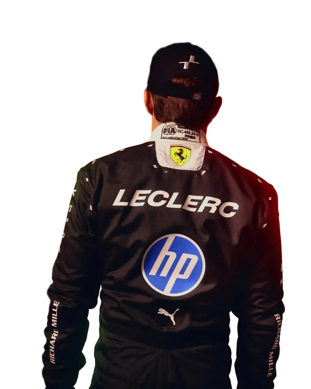 Charles Leclerc Special Edition Singapore F1 Race Suit Replica Back View