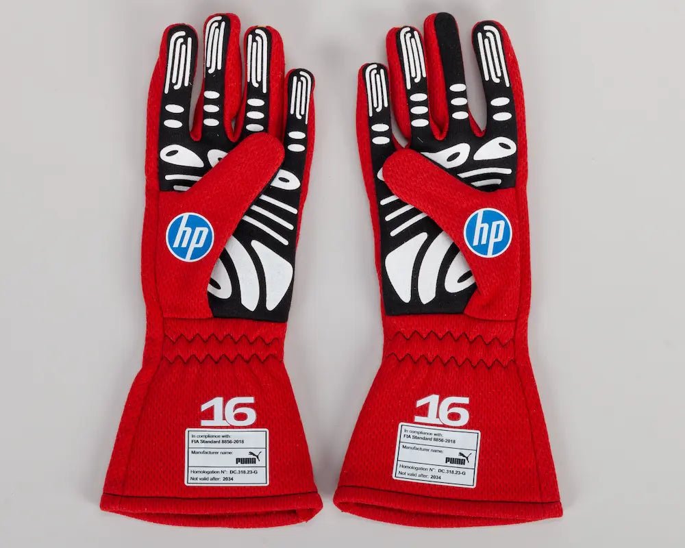 Charles Leclerc 2024 Ferrari Race Used Gloves | F1 Replica Collectible - AT Racing Gear
