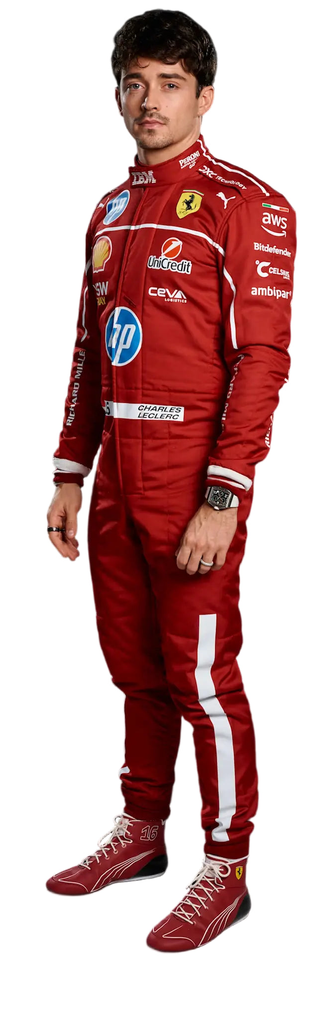 Charles Leclerc Ferrari F1 Replica Racing Suit 2025 | AT Racing Gear - AT Racing Gear