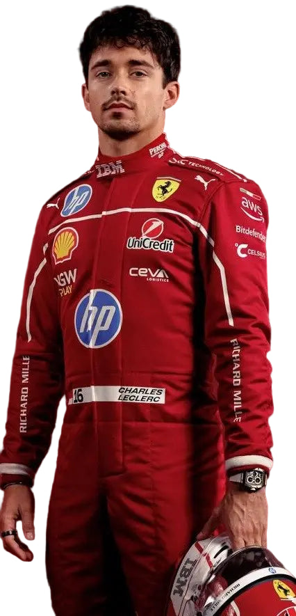 Charles Leclerc Ferrari F1 Replica Racing Suit 2025 | AT Racing Gear - AT Racing Gear