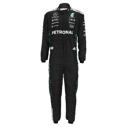 George Russell F1 Racing Suit Replica front | Mercedes - AMG Petronas 2025 | AT Racing Gear 