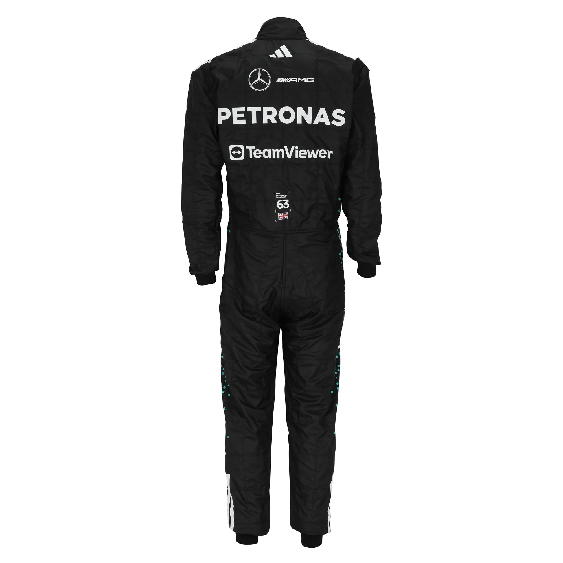 George Russell F1 Racing Suit Replica  back side| Mercedes - AMG Petronas 2025 | AT Racing Gear 