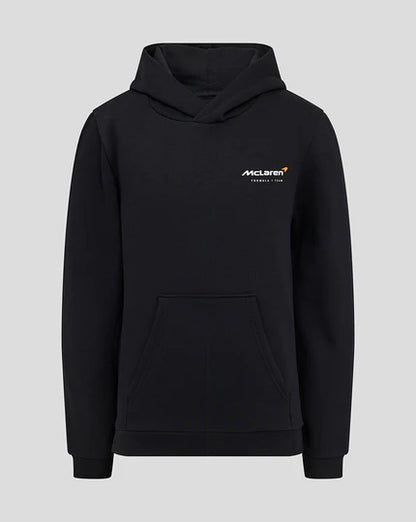 Black hoodie with McLaren logo on a light gray background