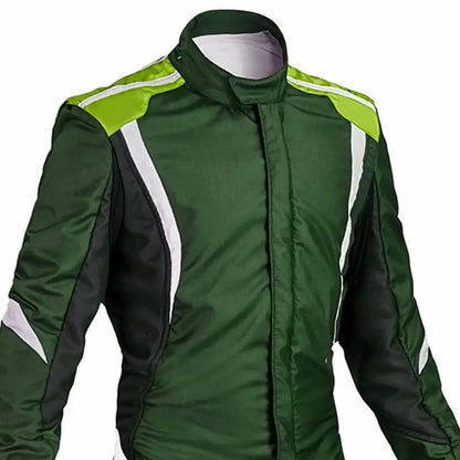 Premium Green Go Kart Racing Suit with Free Balaclava | AT Racing Gear - AT Racing Gear