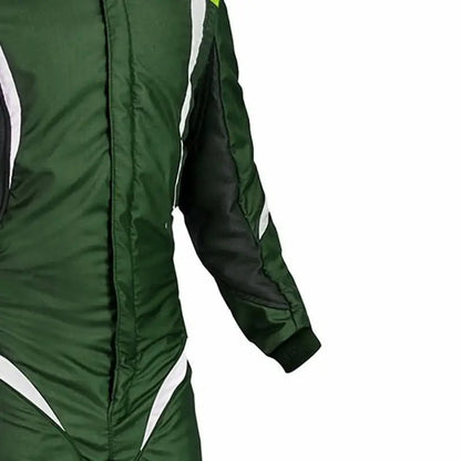 Premium Green Go Kart Racing Suit with Free Balaclava | AT Racing Gear - AT Racing Gear