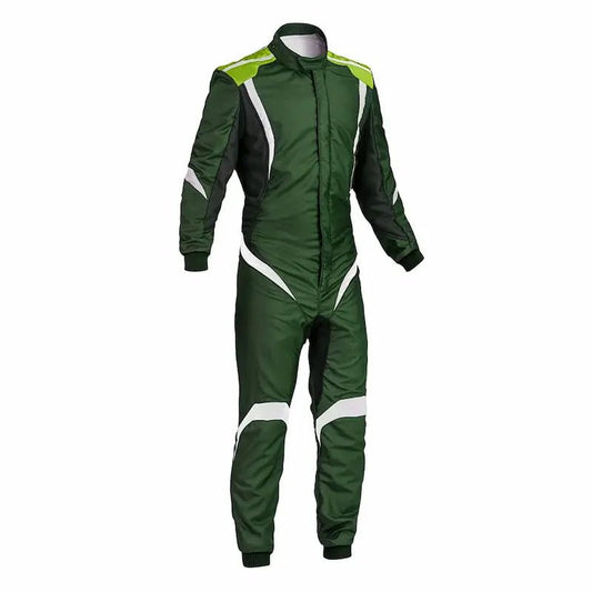 Premium Green Go Kart Racing Suit with Free Balaclava | AT Racing Gear - AT Racing Gear