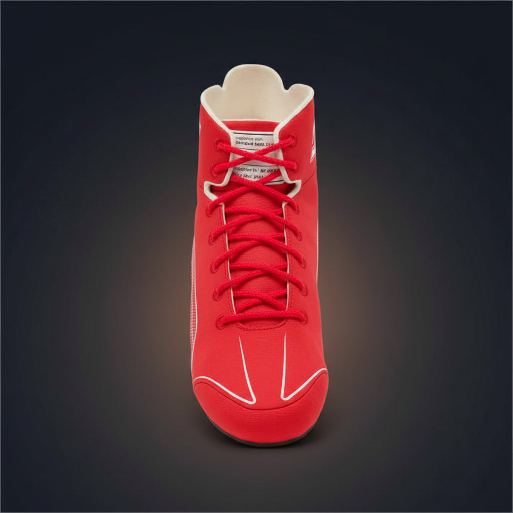 Anti slip rubber sole on Lewis Hamilton Ferrari replica racing shoes
