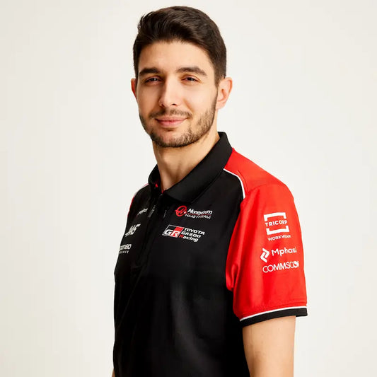 MoneyGram Haas F1 Team 2025 Men’s Polo – Official Fitted Team Shirt with Logos
