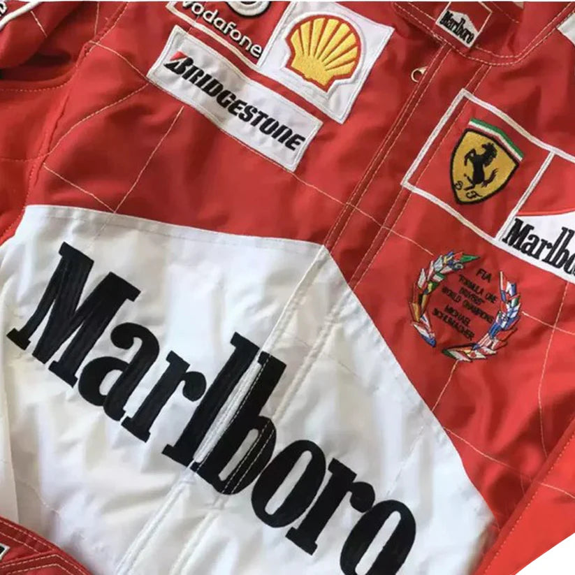 Michael Schumacher 2005 Embroidery Race suit | F1 Replica Embroidery Race Suit close