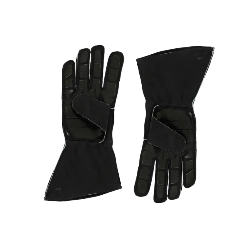 Back view displaying the Haas logo, wrist closure, and knuckle design.

