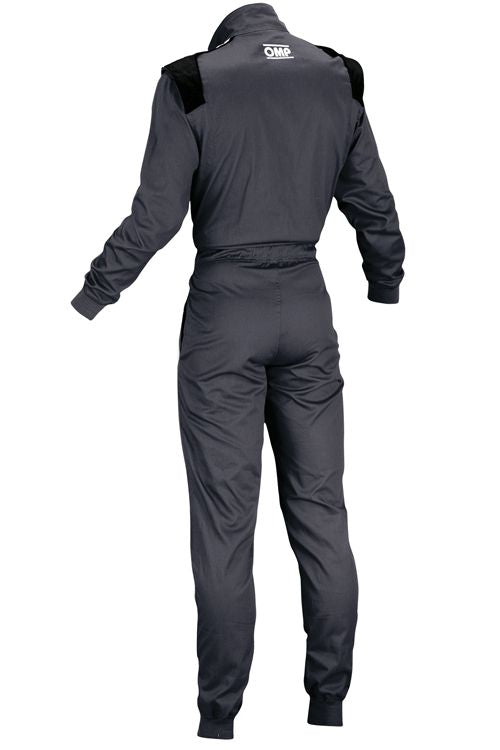 Black racing suit with 'Cam' branding on a white background