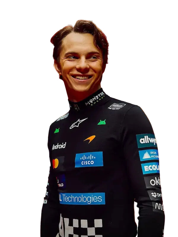 Front view of McLaren 2026 inner compression shirt with Piastri #81 graphics
