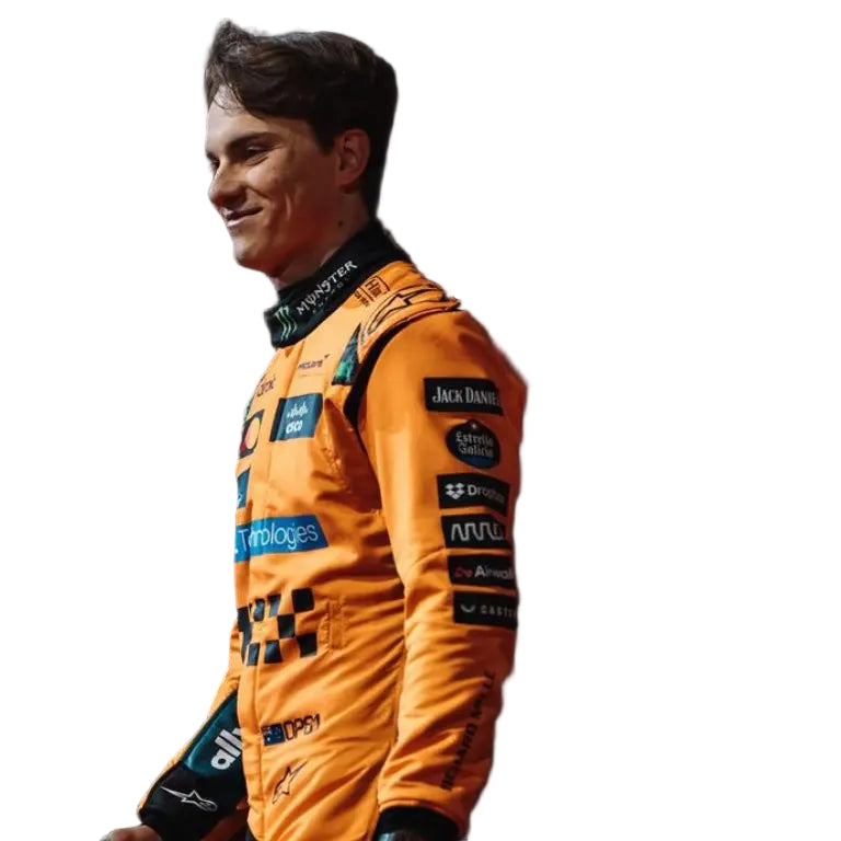 2025 Oscar Piastri McLaren F1 Team Racing Suit Replica side | AT Racing Gear - AT Racing Gear