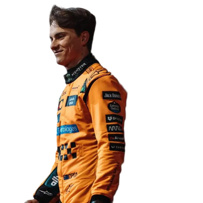 2025 Oscar Piastri McLaren F1 Team Racing Suit Replica side | AT Racing Gear - AT Racing Gear