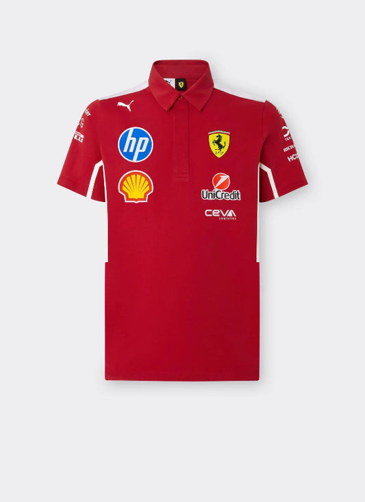 Puma Scuderia Ferrari HP 2025 Team Polo Shirt – Official Formula One Apparel