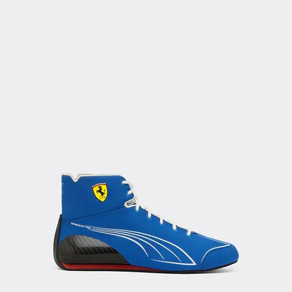 Red Puma Scuderia Ferrari motorsport trainers with slim rubber sole and grip texture