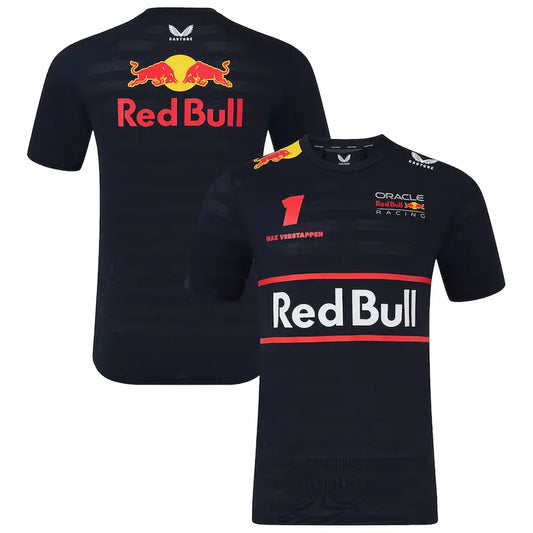 Red Bull Racing 2025 Team Max Verstappen T-Shirt – Full Sublimation Design with Official Logos