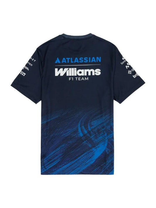 Williams Racing 2026 Atlassian Team Tech Tee Navy - Detail Shot
