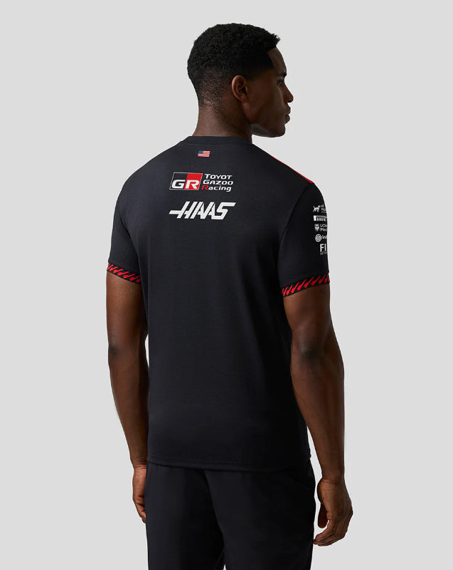 Haas F1 Team 2026 T-Shirt - Detail Shot with Sponsor Logos