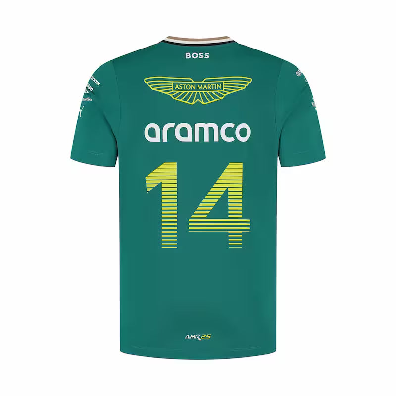 Green sports jersey with number 14 and branding on a white background