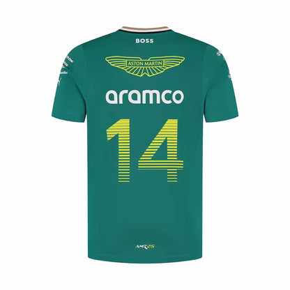 Green sports jersey with number 14 and branding on a white background