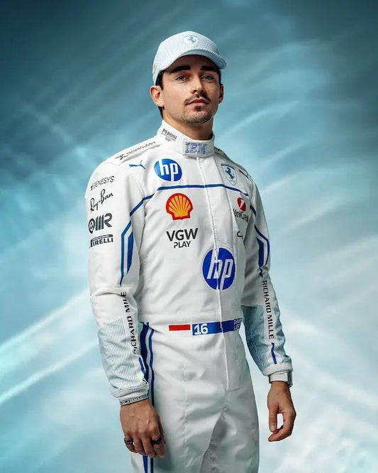 2025 Monaco GP Charles Leclerc Scuderia Ferrari F1 Race Suit | AT Racing Gear - AT Racing Gear
