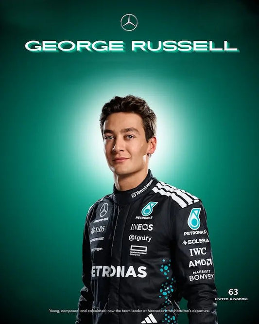 George Russell F1 Racing Suit Replica | Mercedes - AMG Petronas 2025 | AT Racing Gear 