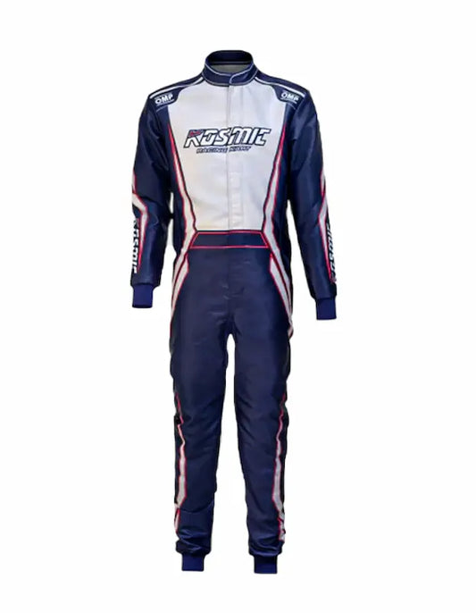 Cosmic racing suit on a white background