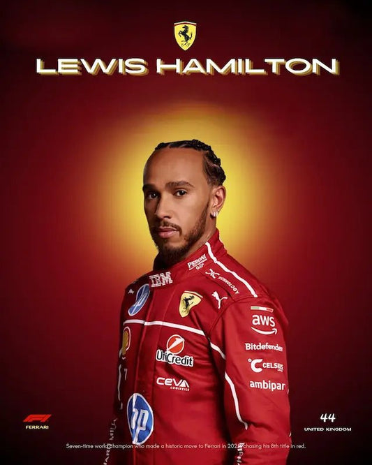 2025 Lewis Hamilton Scuderia Ferrari F1 Racing Suit | Replica Motorsport Apparel - AT Racing Gear