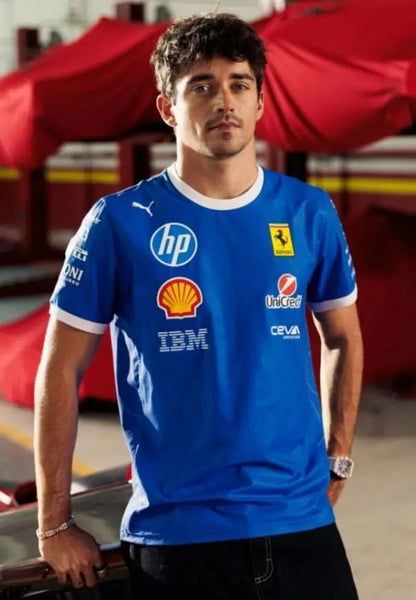 Charles Leclerc & Lewis Hamilton T-Shirt – Ferrari Monza Edition 2025 | New Look - AT Racing Gear