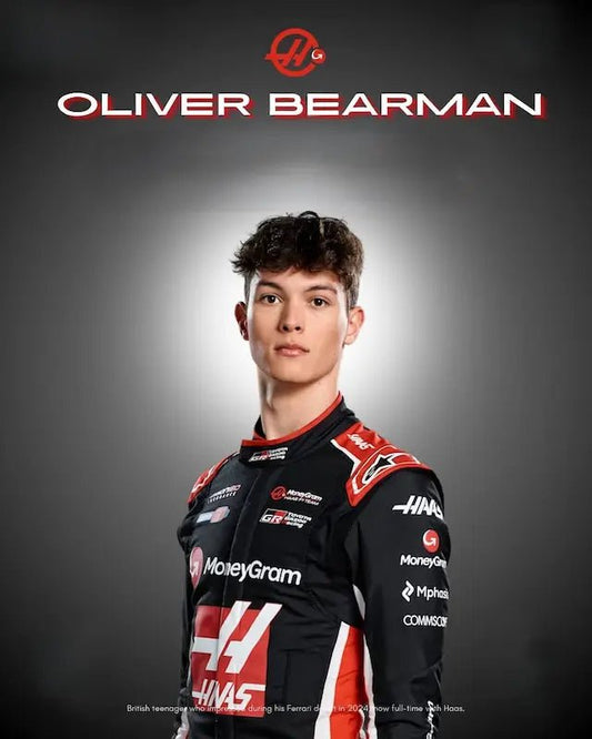 2025 Oliver Bearman MoneyGram Haas F1 Team Race Suit Replica | AT Racing Gear - AT Racing Gear