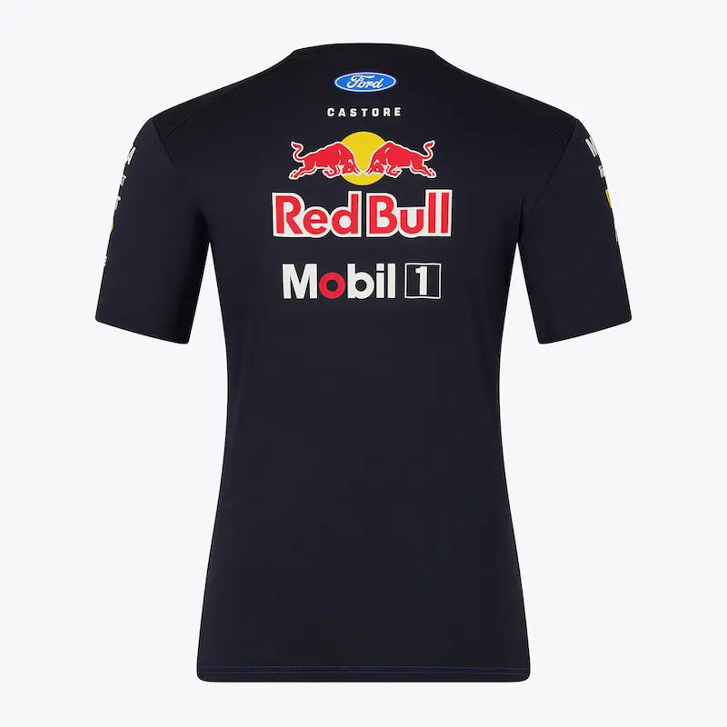 Back view showing large sublimated design or sponsor lineup.