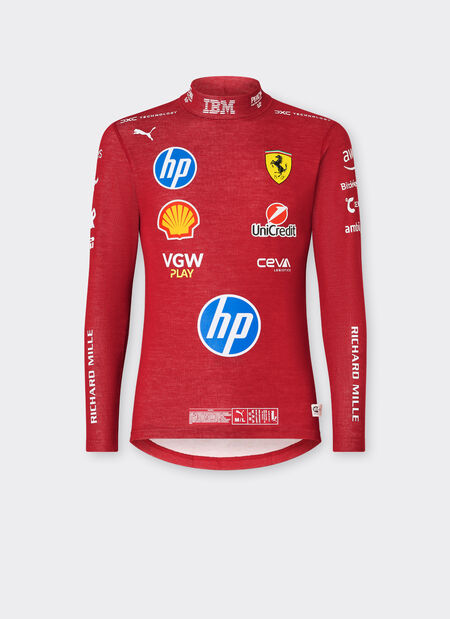 Front view of the undersuit with Ferrari branding